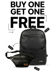 S1 Premium Leather Backpack + One Fanny Bag Free